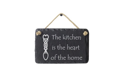 The Kitchen Is The Heart Of The Home Slate Sign